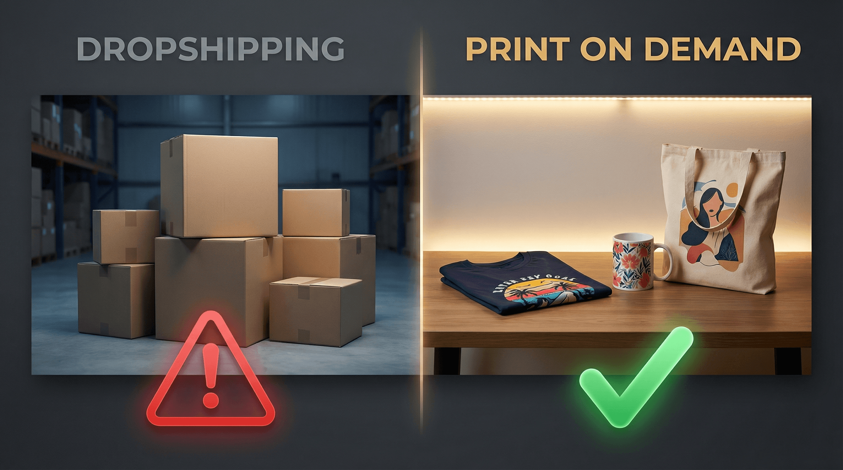 Dropshipping vs POD: Why Print on Demand Wins in 2025 (The Hidden Traps Revealed) blog post