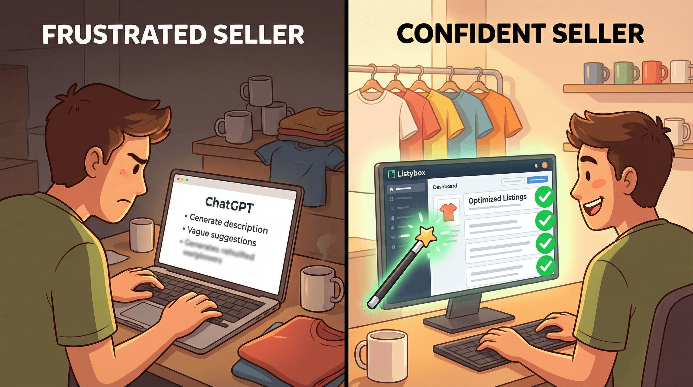 ChatGPT for Etsy Listings: The Hidden Problem with Generic AI (And What Actually Works) blog post