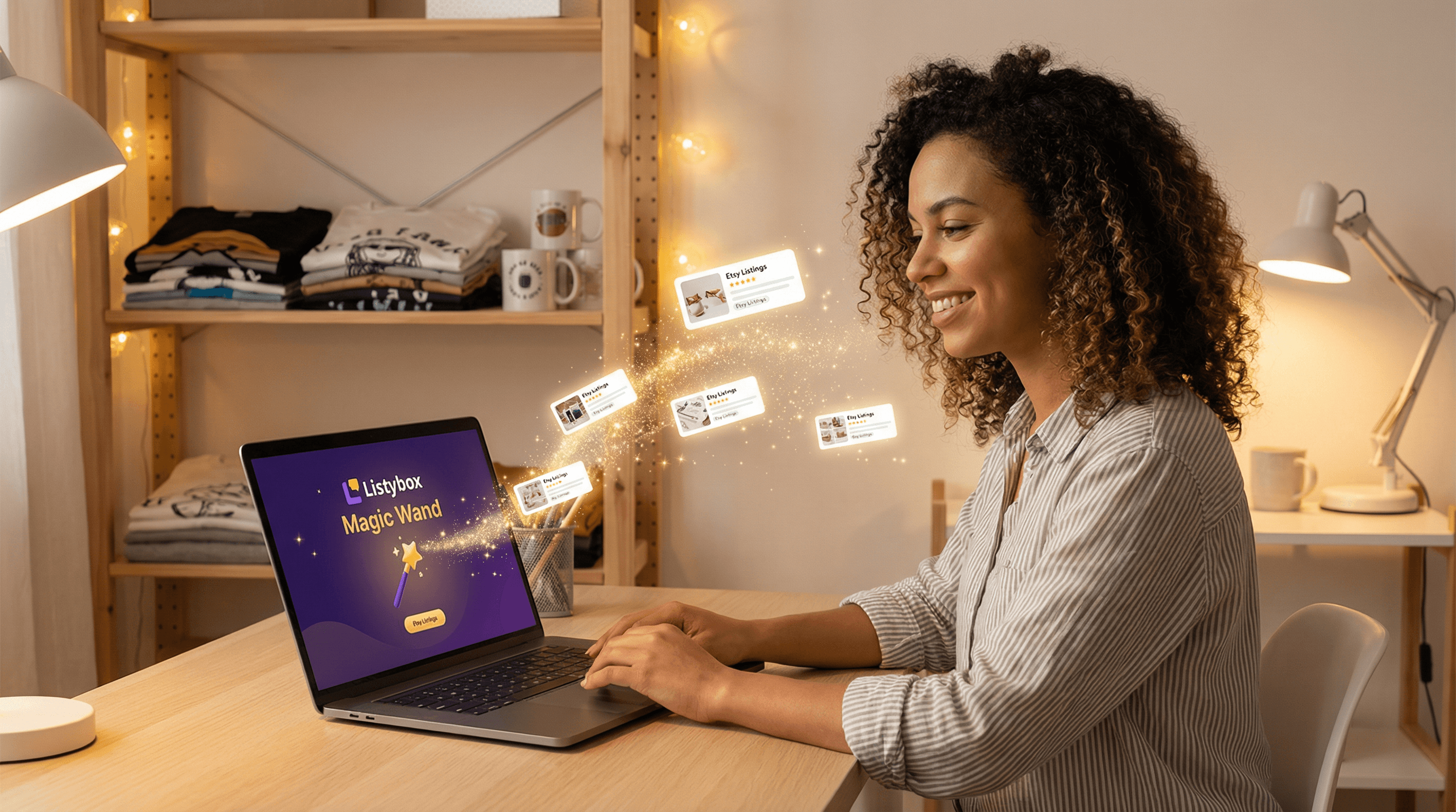 Cover for Listybox Magic Wand: The Complete Guide to One-Click Etsy SEO Listings