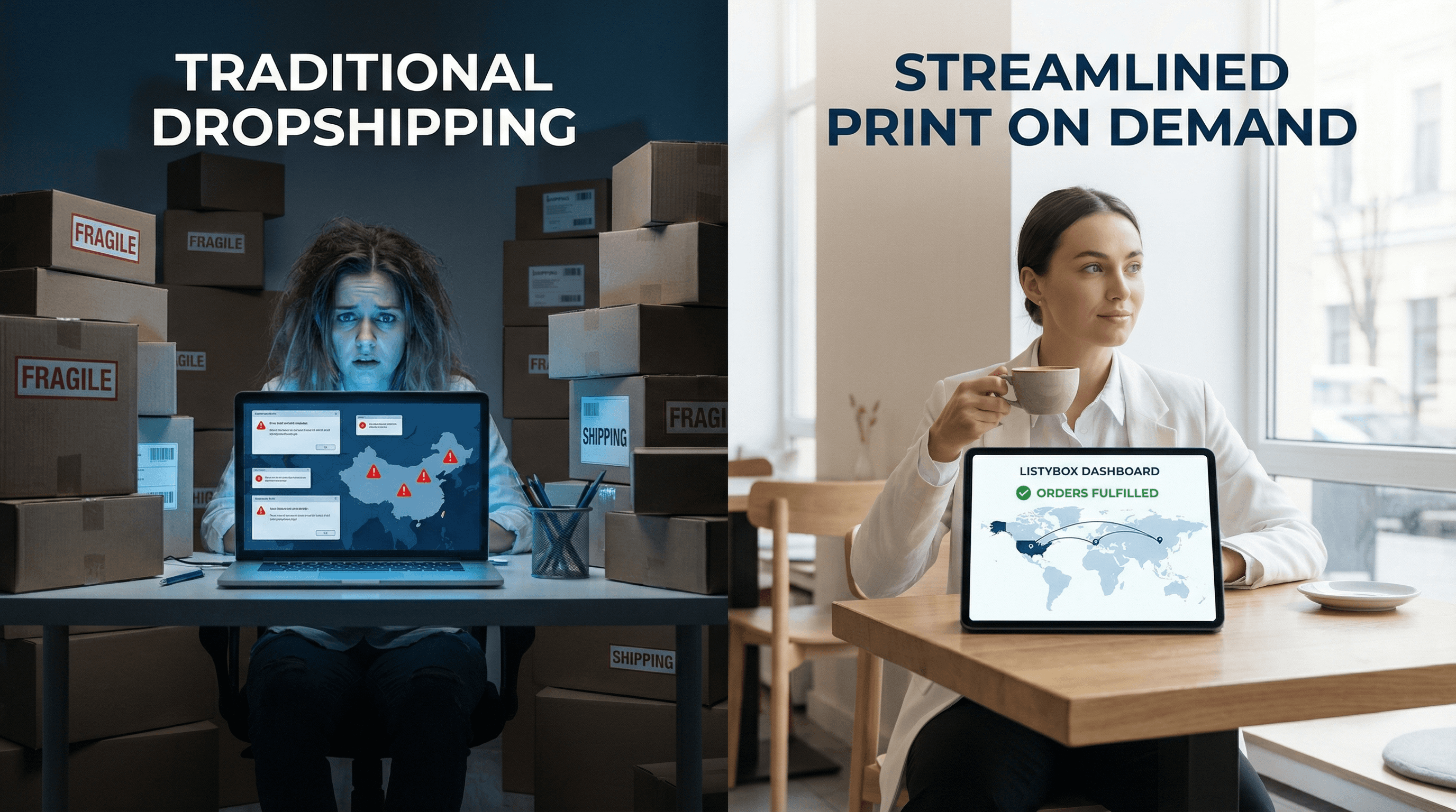 Cover for Beyond AliExpress: The Best Dropshipping Websites vs. The POD Revolution