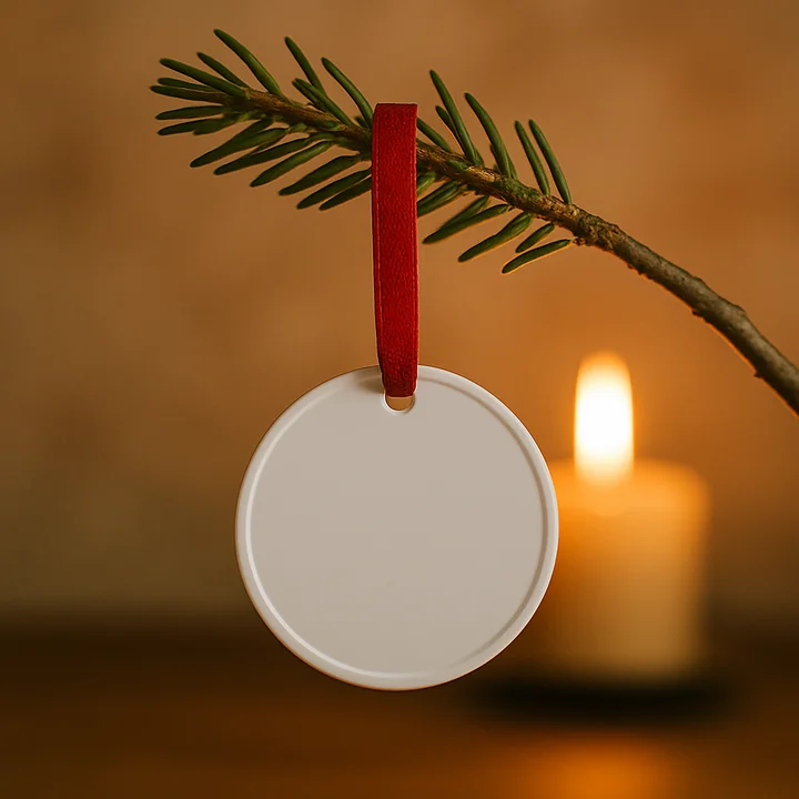 Acrylic Ornament with Ribbon