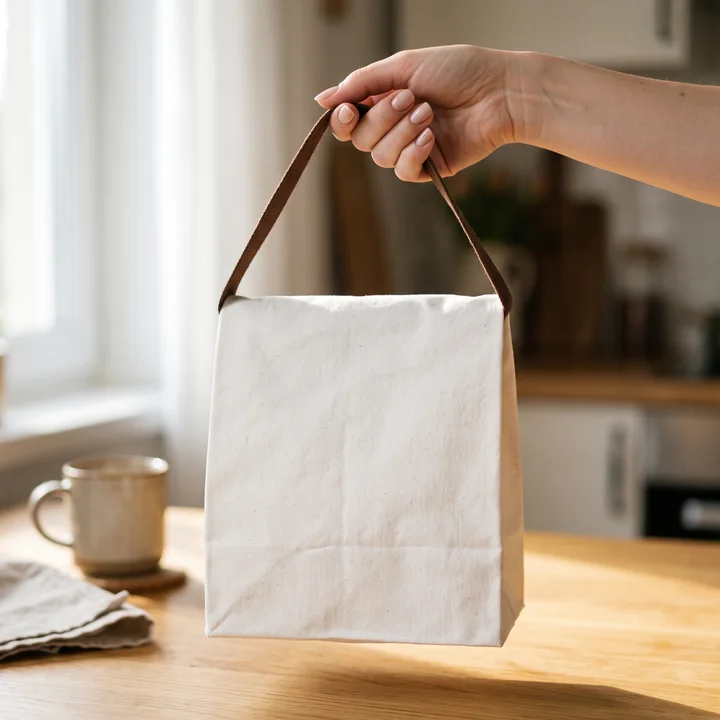 Canvas Lunch Bag With Strap