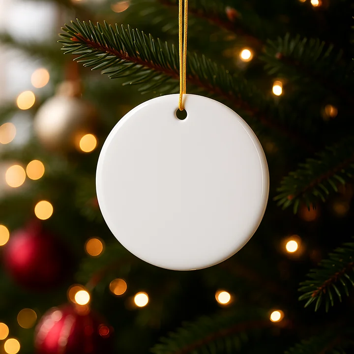 Ceramic Ornaments, 2-Side Print, (1pc, 3pcs, 5pcs, 10pcs)