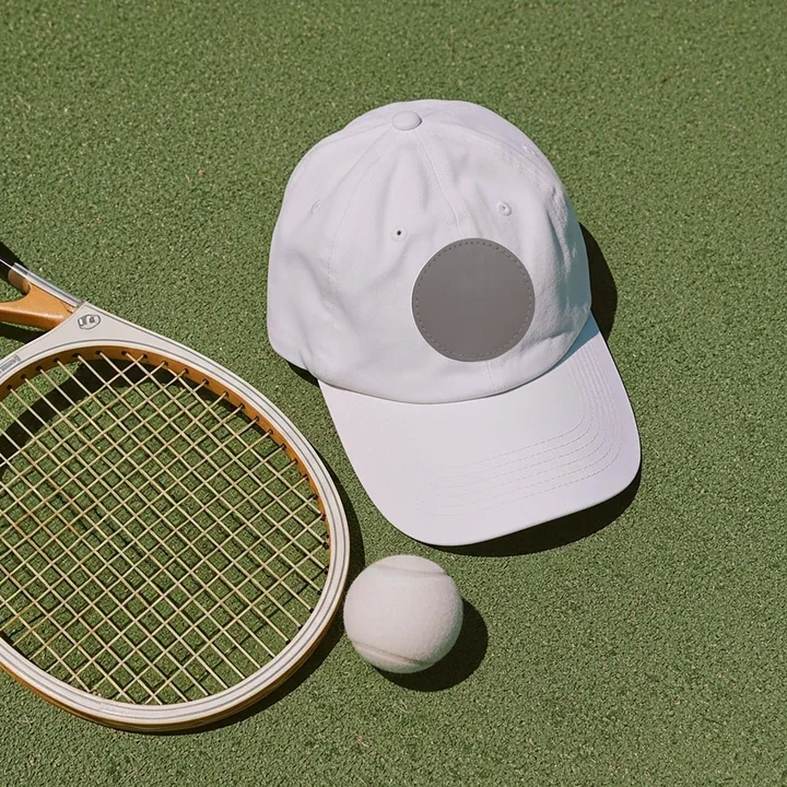 Dad Hat with Leather Patch (Round)