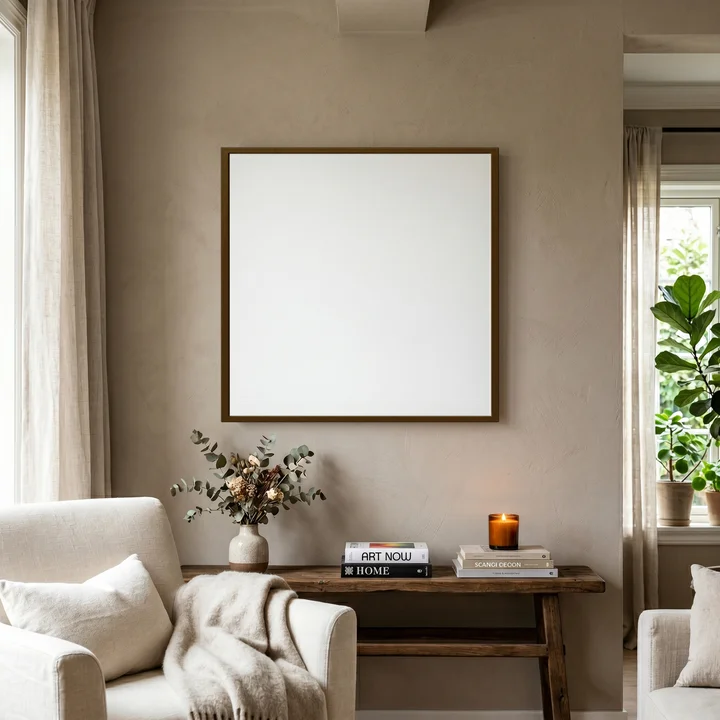 Matte Canvas, Framed (Square)