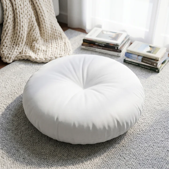 Tufted Floor Pillow, Round
