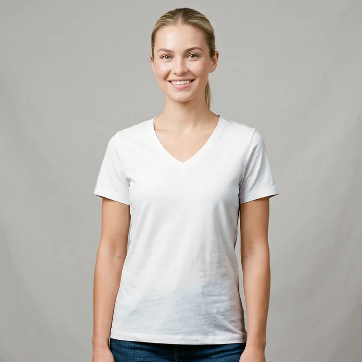 Women's Relaxed Jersey Short Sleeve V-Neck Tee - Bella Canvas 6405