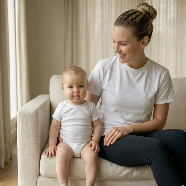 Women's T-shirt and Infant Fine Jersey Bodysuit - Gildan 5000-Rabbit Skins 4424