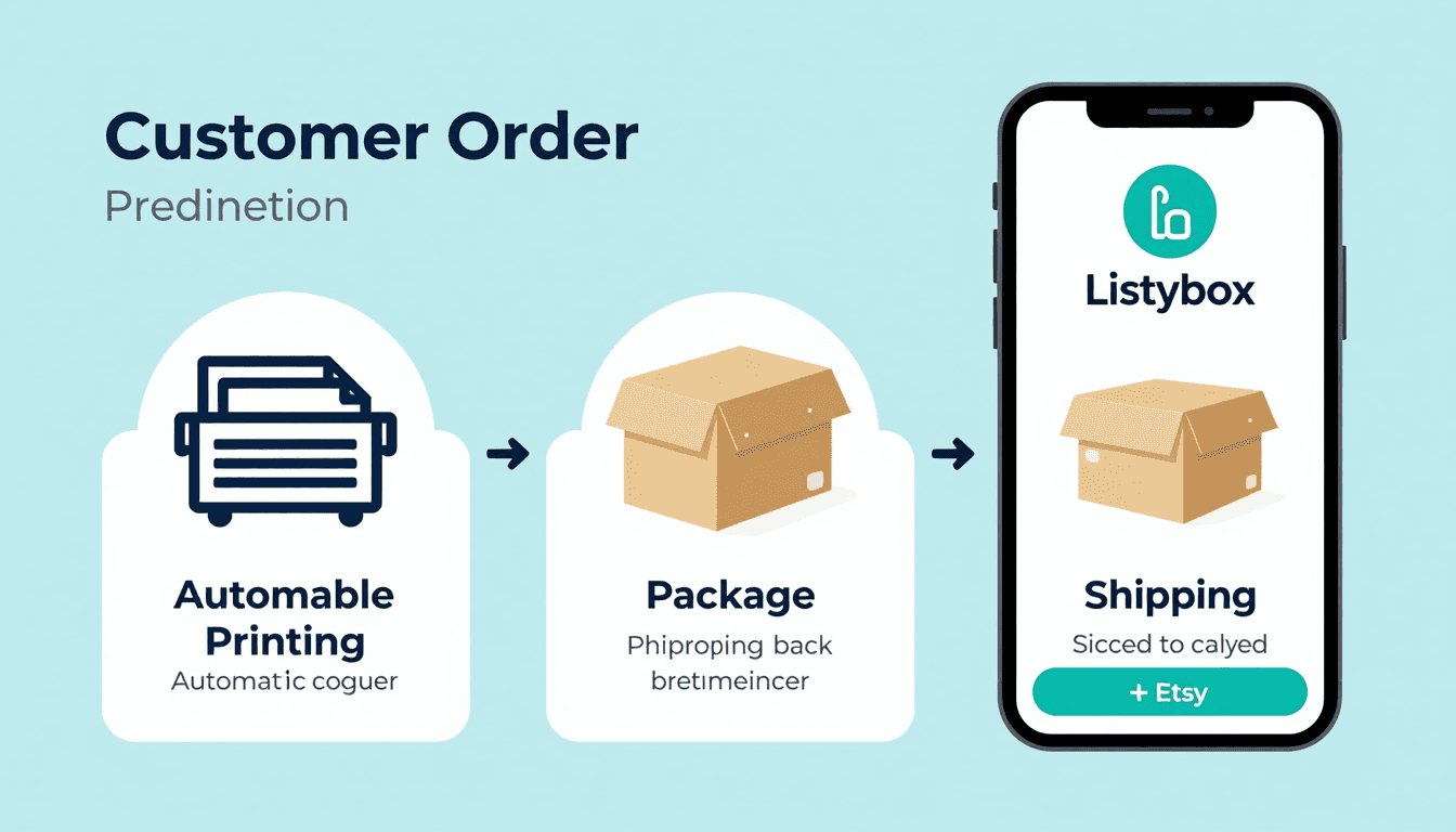Automated order fulfillment process illustrated