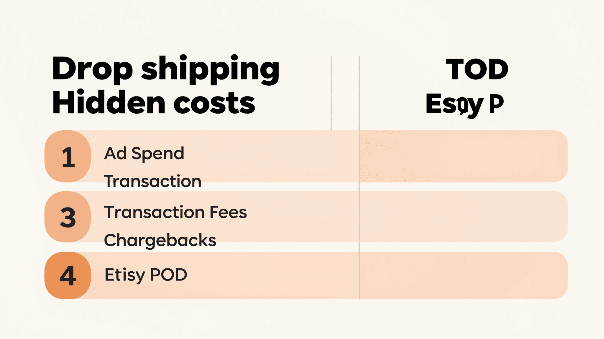 Infographic showing hidden costs of Shopify dropshipping versus profit