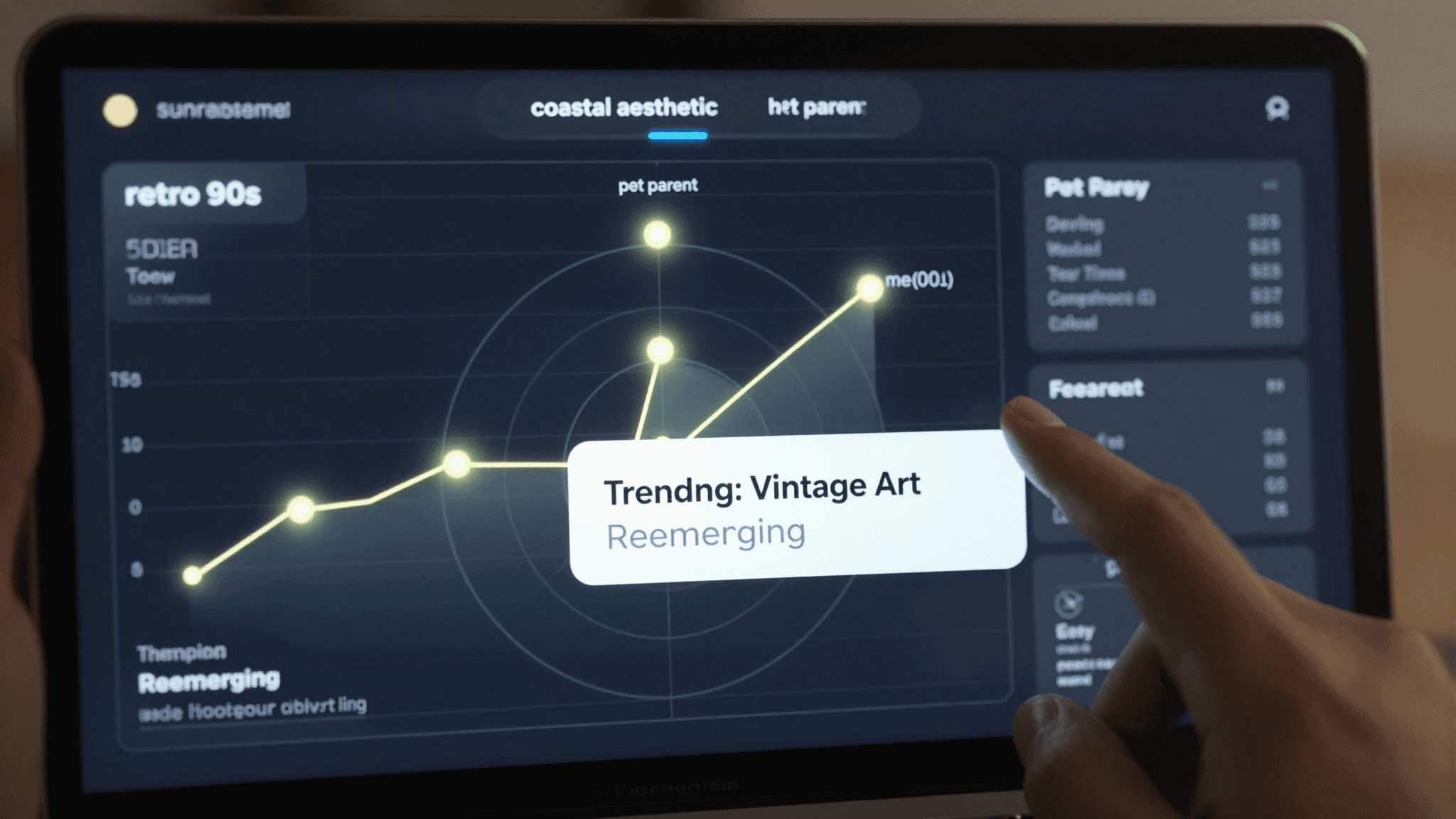 Listybox Trend Compass radar showing profitable niches in real time