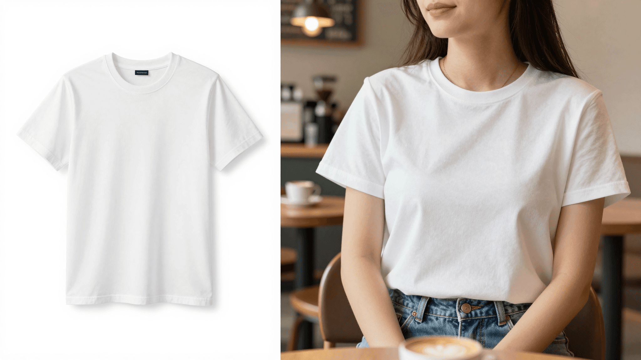 Comparison between a generic free mockup and a ListyStyle lifestyle image